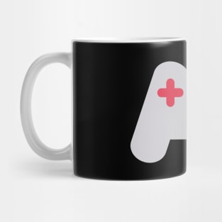 Minimalist Console Controller (Grey and Red) Mug